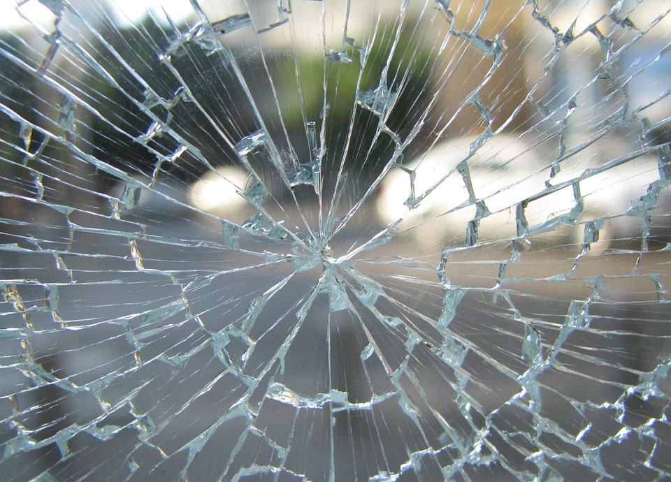 shattering window