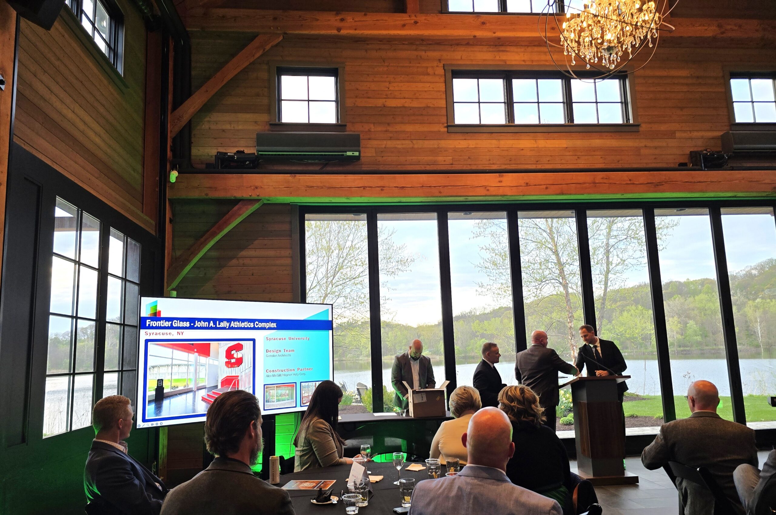 Frontier Glass Celebrates CSI Rochester Design-Bid-Build Award for SU Lally Athletic Complex
