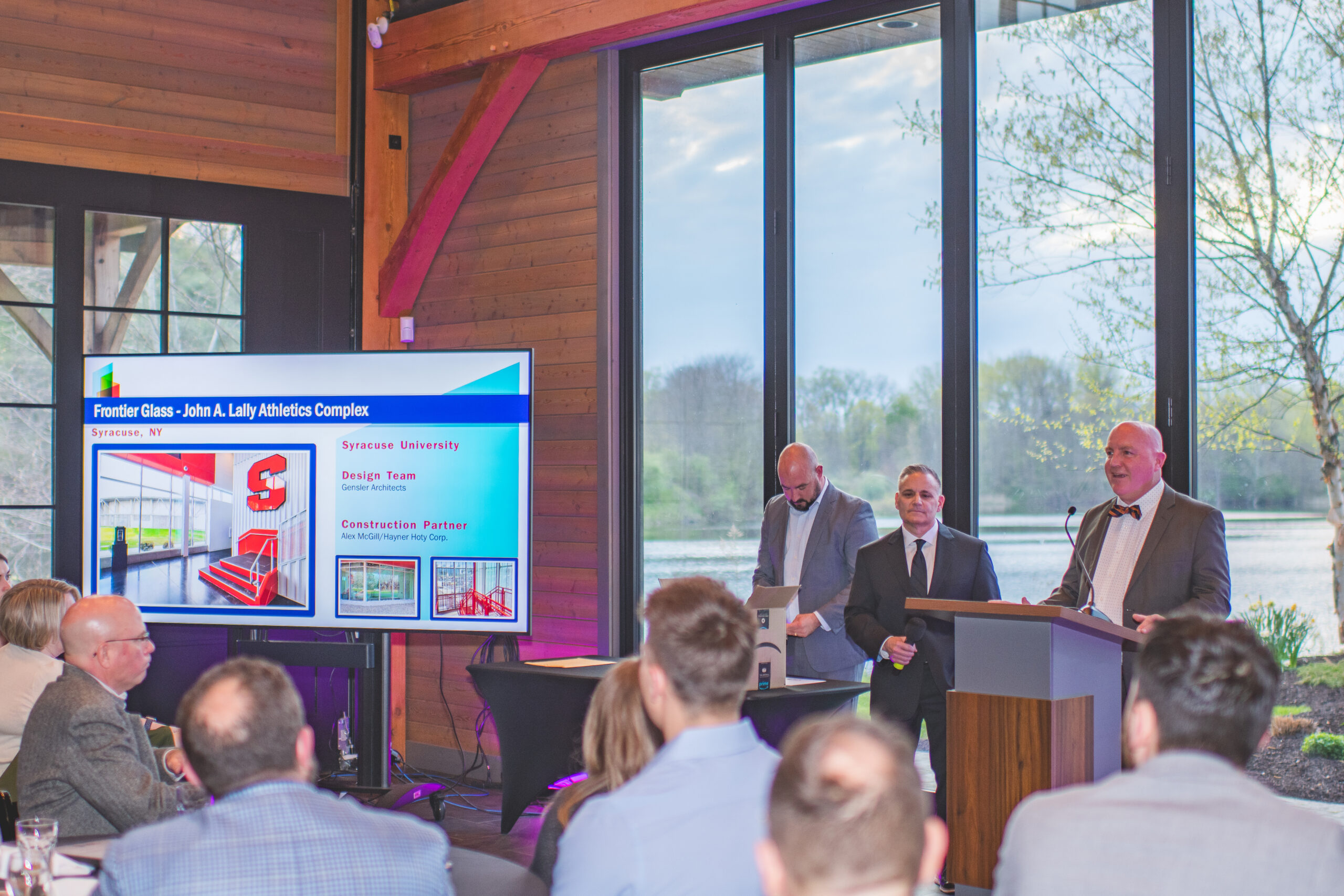 Frontier Glass Celebrates CSI Rochester Design-Bid-Build Award for SU Lally Athletic Complex